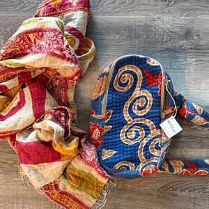 NWT KANTHA sling Colorful Patterned bag and scarf